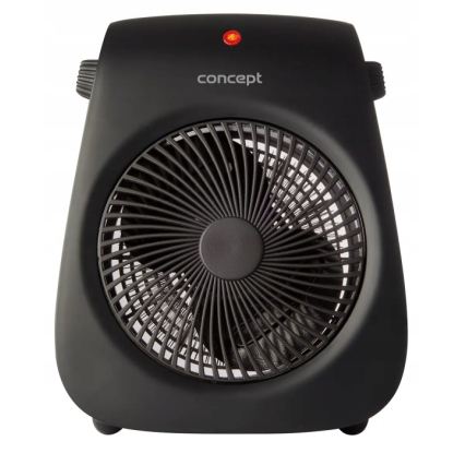 Concept vt7041 - Ventilator z grelnim telesom 1000/2000W/230V črna
