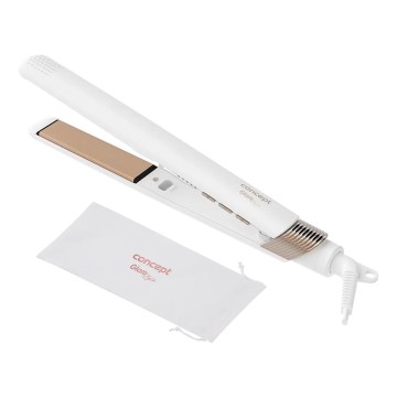 Concept VZ2110 - Ravnalnik za lase GLAM STYLE 48W/230V bela/rožnato zlata