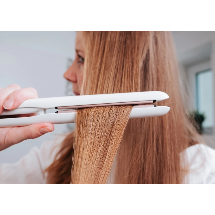 Concept VZ2110 - Ravnalnik za lase GLAM STYLE 48W/230V bela/rožnato zlata