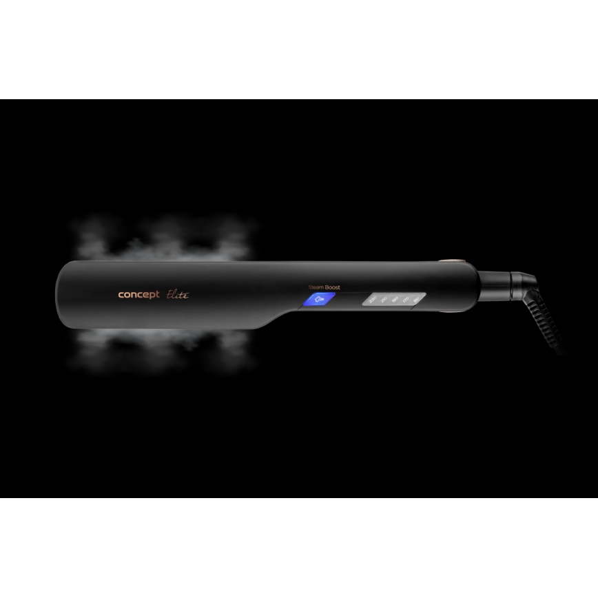 Concept VZ6010 - Parni likalnik las z LED zaslonom ELITE STEAM BOOST 54W/230V črna