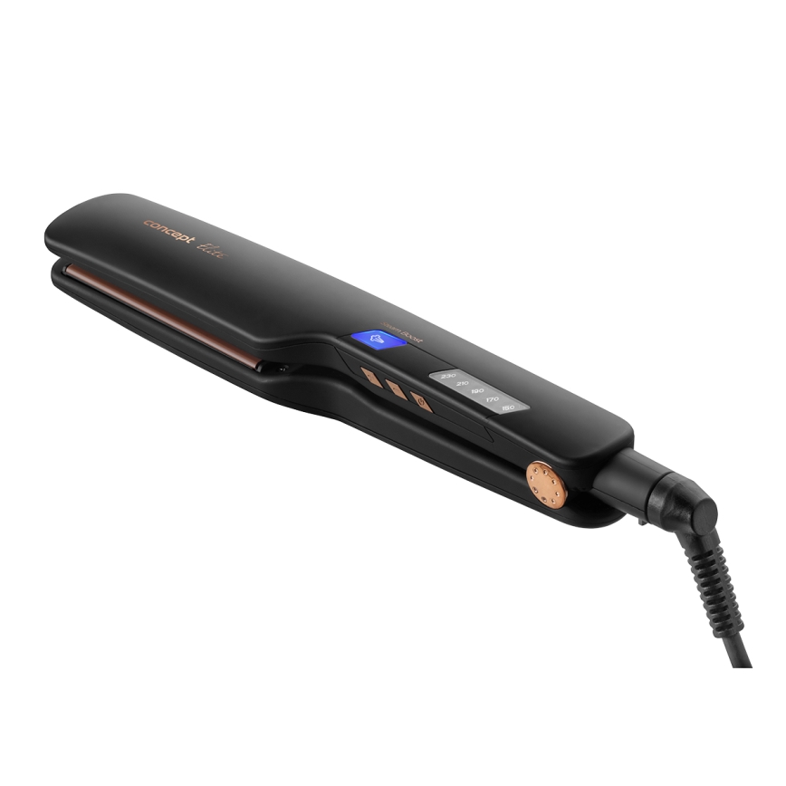 Concept VZ6010 - Parni likalnik las z LED zaslonom ELITE STEAM BOOST 54W/230V črna