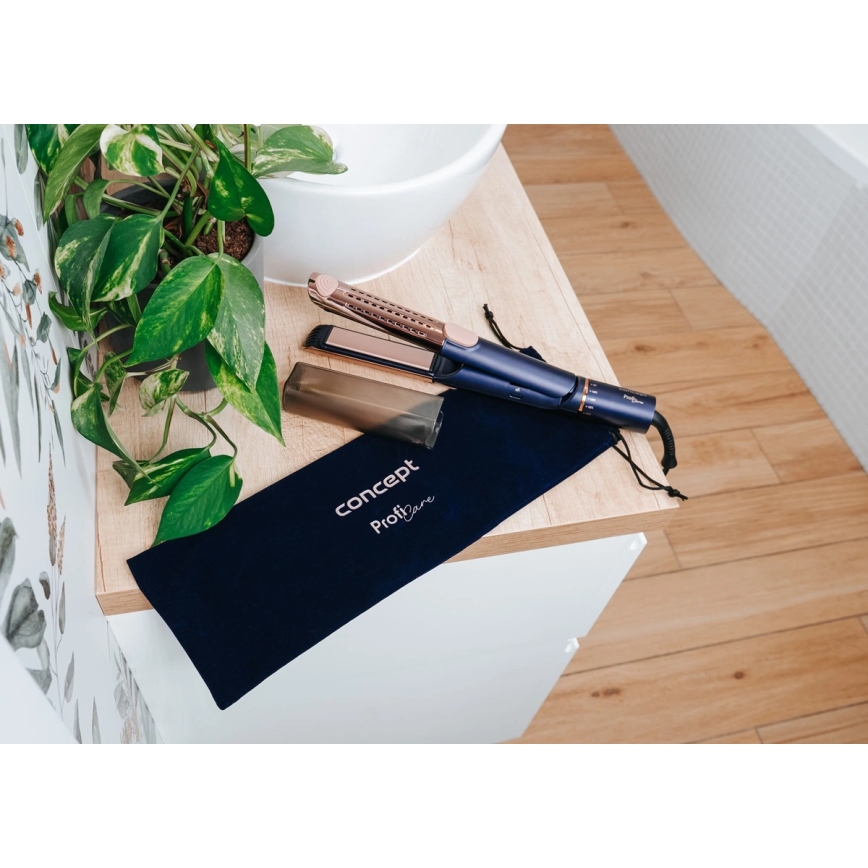 Concept VZ8100 - Ravnalnik za lase PROFI CARE 60W/230V modra/zlata