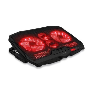 CONNECT IT CCP-2200-RD - Hladilna podloga za prenosnik 4x ventilator 2xUSB črna/rdeča