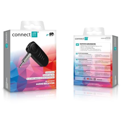 CONNECT IT CFF-4050-BK - Bluetooth audio sprejemnik AUX 110 mAh