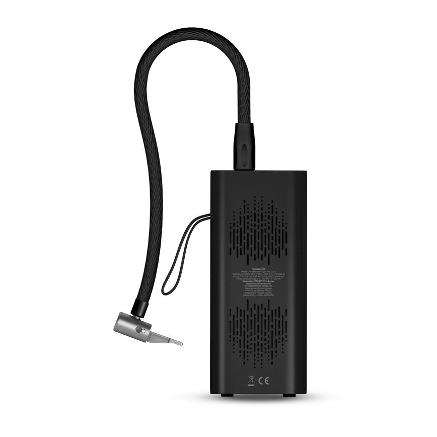 CONNECT IT CFF-4500-BK - Digitalni žepni kompresor AirFlow 80W/6000 mAh črn