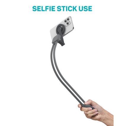 CONNECT IT CFF-6020-GY - Fleksibilen magnetni nosilec za telefon MagSafe za okoli vratu