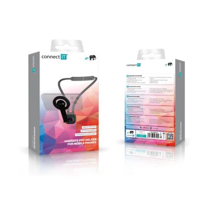 CONNECT IT CFF-6020-GY - Fleksibilen magnetni nosilec za telefon MagSafe za okoli vratu