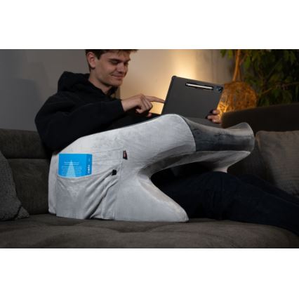 CONNECT IT CFH-1020-GY - Anatomski vzglavnik za branje in delo ErgoWork siva/bela