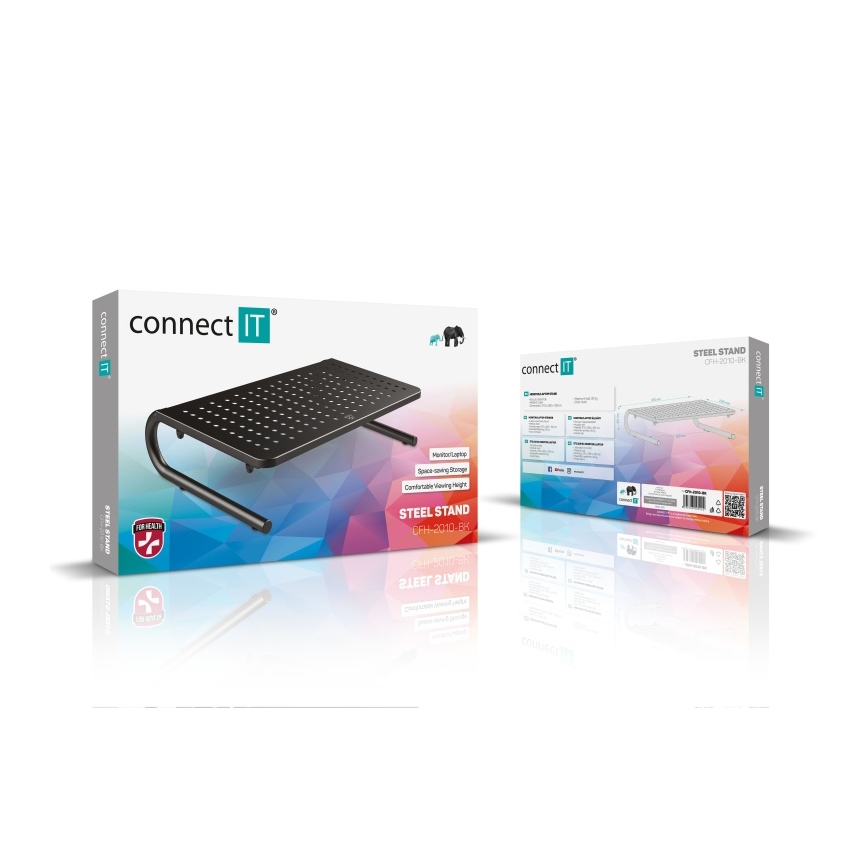 CONNECT IT CFH-2010-BK - Večnamensko kovinsko podnožje črna
