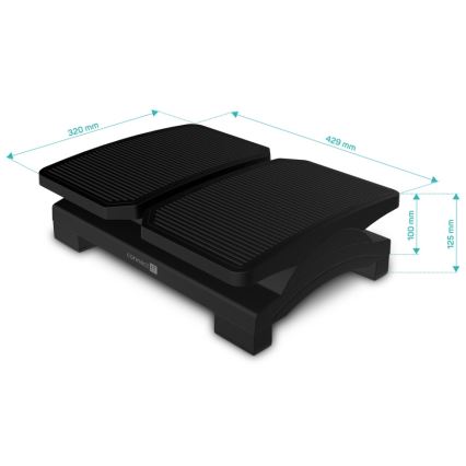 CONNECT IT CFH-4100-BK - Nastavljiv naslon za noge črna