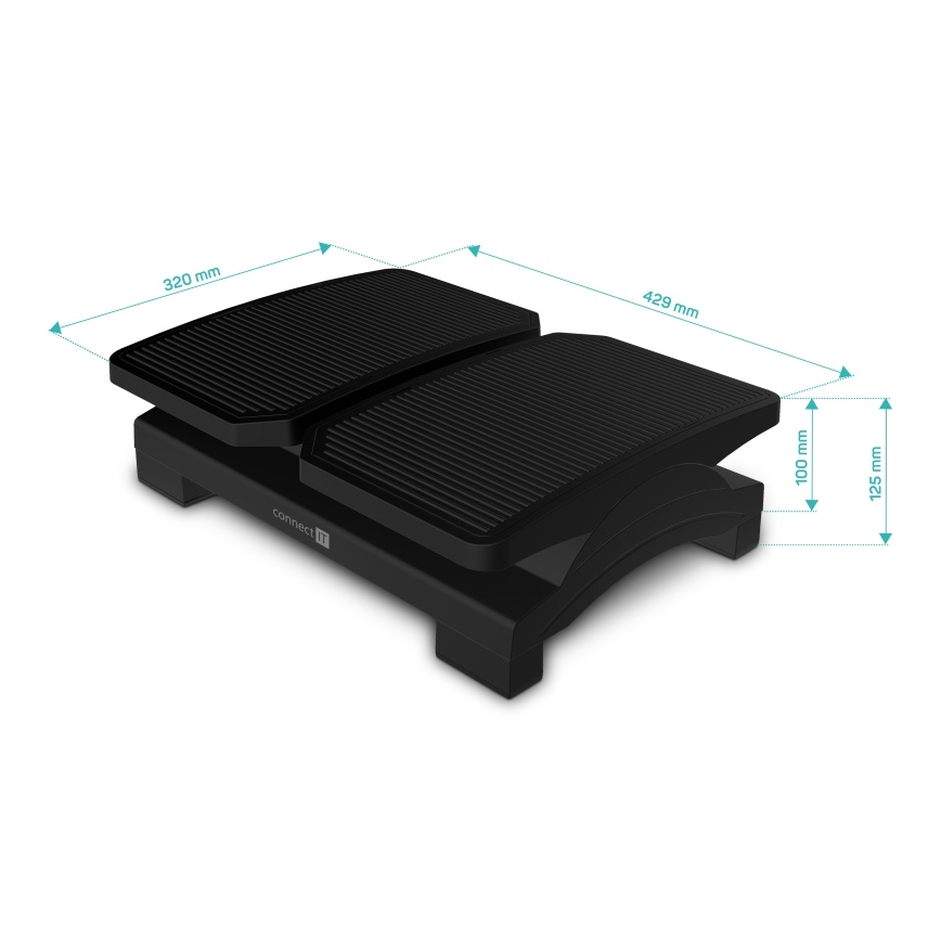 CONNECT IT CFH-4100-BK - Nastavljiv naslon za noge črna