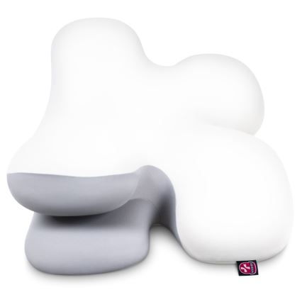 CONNECT IT CFH-6030-WH - Anatomska blazina Virgo bela/siva