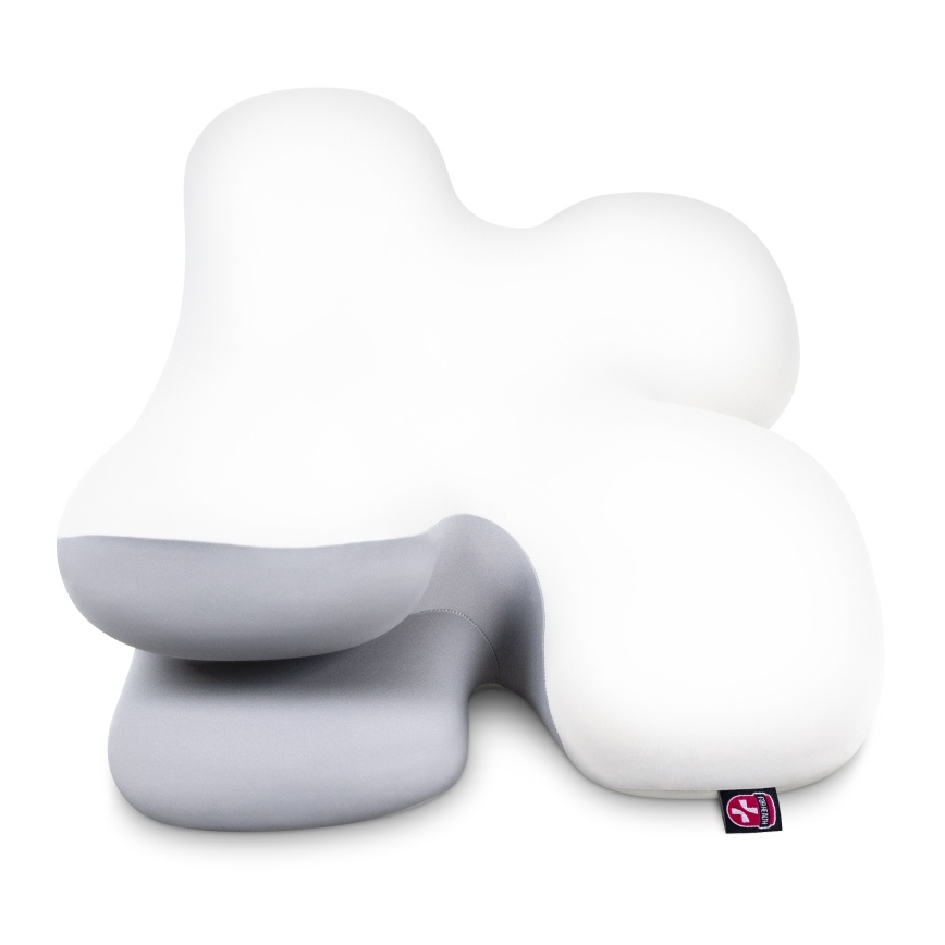 CONNECT IT CFH-6030-WH - Anatomska blazina Virgo bela/siva