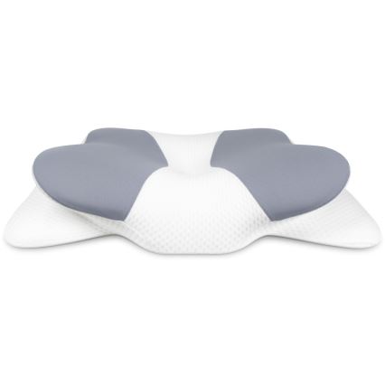 CONNECT IT CFH-6032-WH - Anatomska blazina Gemini bela/siva