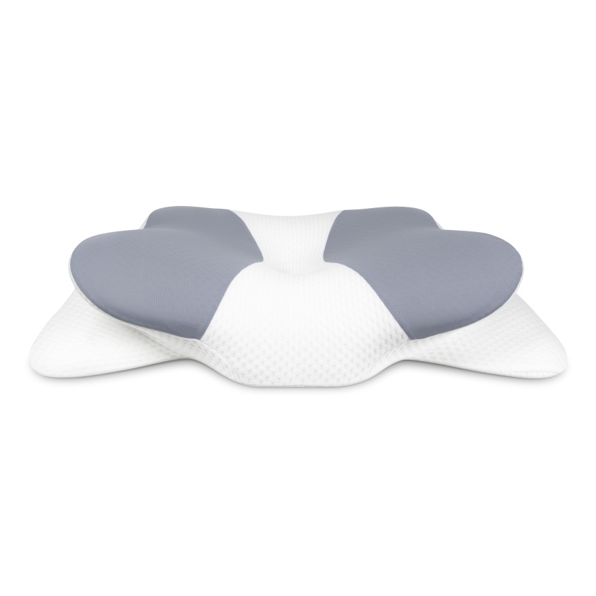 CONNECT IT CFH-6032-WH - Anatomska blazina Gemini bela/siva