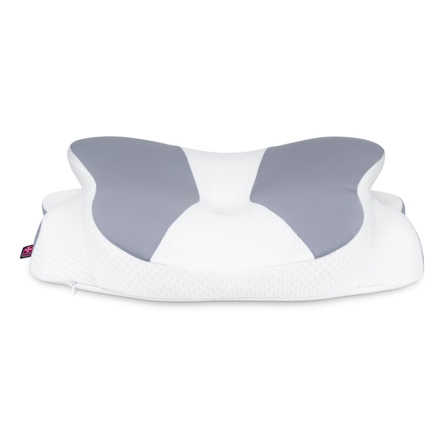 CONNECT IT CFH-6032-WH - Anatomska blazina Gemini bela/siva