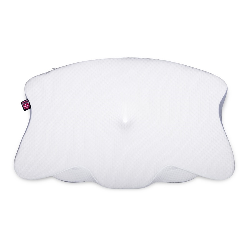 CONNECT IT CFH-6032-WH - Anatomska blazina Gemini bela/siva