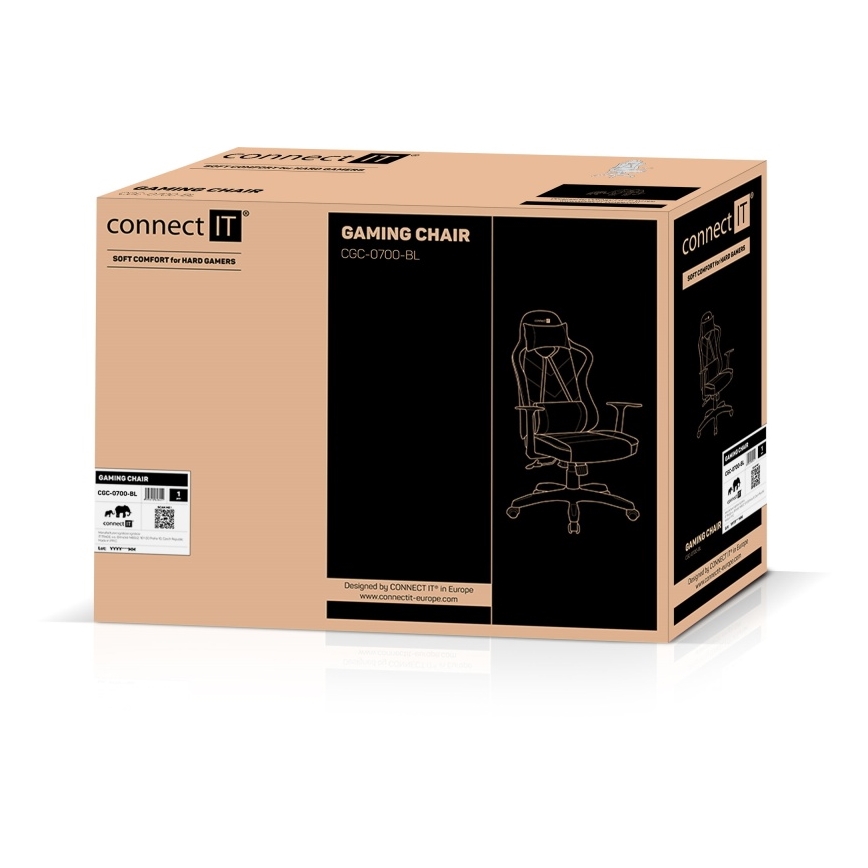 CONNECT IT CGC-0700-BL - Gaming stol LeMans Pro črna/modra