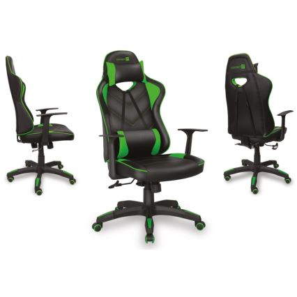 CONNECT IT CGC-0700-GR - Gaming stol LeMans Pro črna/zelena