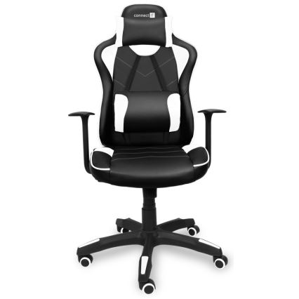 CONNECT IT CGC-0700-WH - Gaming stol LeMans Pro črna/bela