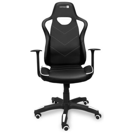 CONNECT IT CGC-0700-WH - Gaming stol LeMans Pro črna/bela