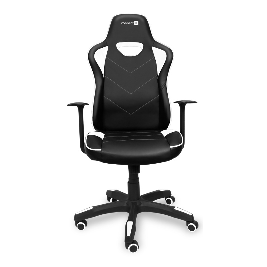 CONNECT IT CGC-0700-WH - Gaming stol LeMans Pro črna/bela