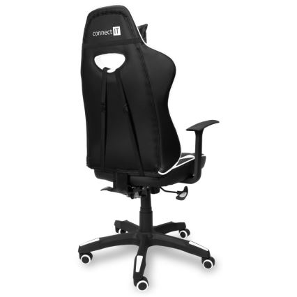 CONNECT IT CGC-0700-WH - Gaming stol LeMans Pro črna/bela