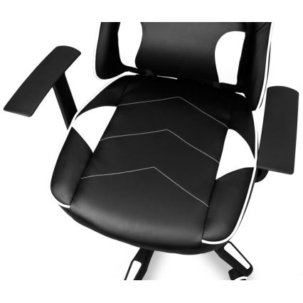 CONNECT IT CGC-0700-WH - Gaming stol LeMans Pro črna/bela