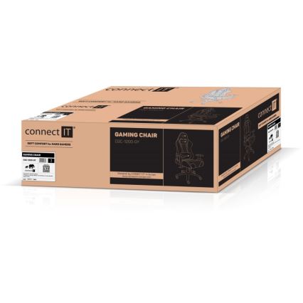 CONNECT IT CGC-1200-GY - Gaming stol Monaco Pro siva/črna