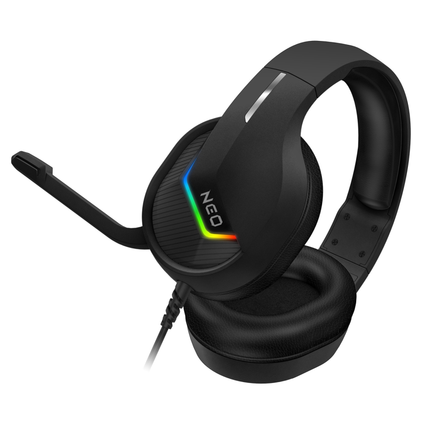 CONNECT IT CHP-3595-BK - LED RGB Žične gaming slušalke z mikrofonom črna