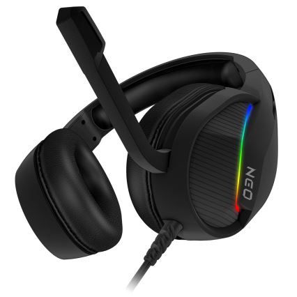 CONNECT IT CHP-3595-BK - LED RGB Žične gaming slušalke z mikrofonom črna