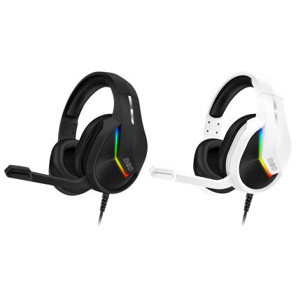 CONNECT IT CHP-3595-BK - LED RGB Žične gaming slušalke z mikrofonom črna