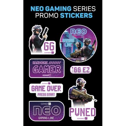 CONNECT IT CHP-3595-BK - LED RGB Žične gaming slušalke z mikrofonom črna