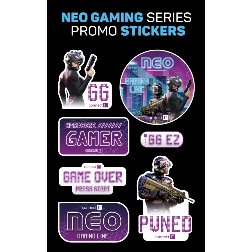CONNECT IT CHP-3595-BK - LED RGB Žične gaming slušalke z mikrofonom črna