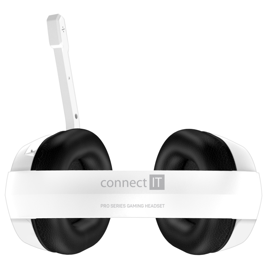 CONNECT IT CHP-3595-WH - LED RGB Žične gaming slušalke z mikrofonom bela/črna