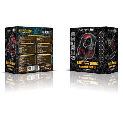 CONNECT IT CHP-5500-RD - LED Žične gaming slušalke z mikrofonom črna/rdeča