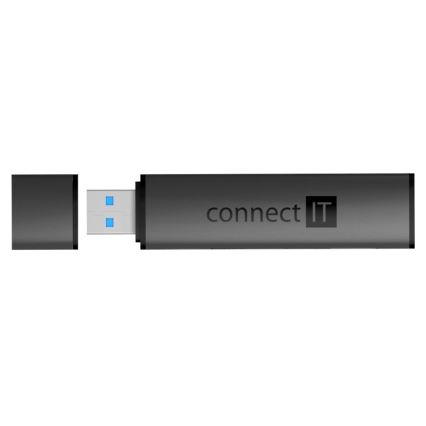 CONNECT IT CHU-4060-AN - USB-A vozlišče s bralnikom pomnilniških kartic 4v1