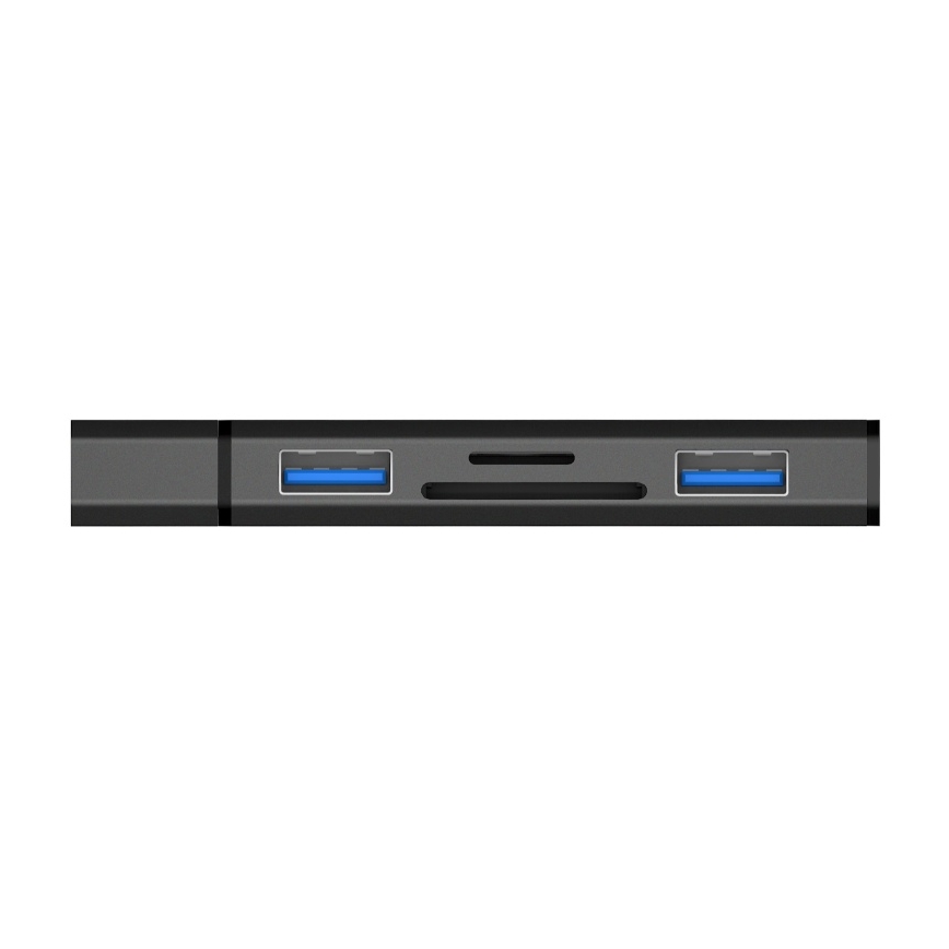 CONNECT IT CHU-4060-AN - USB-A vozlišče s bralnikom pomnilniških kartic 4v1
