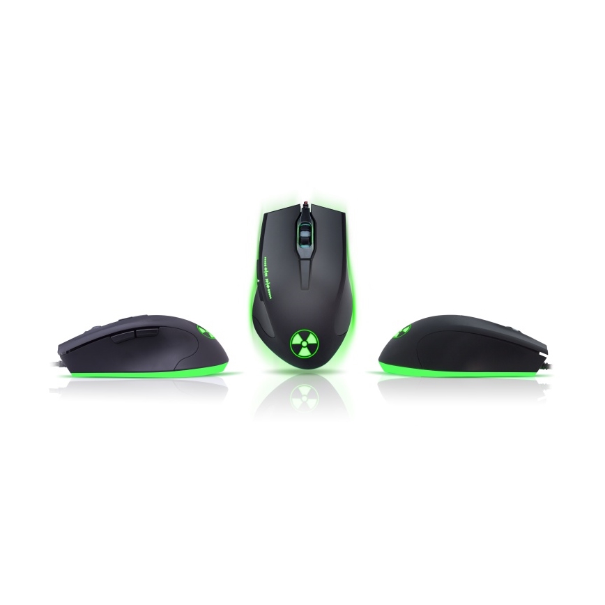 CONNECT IT CI-1128 - LED Žična gaming miška 1000/1200/1600/3200 DPI črna