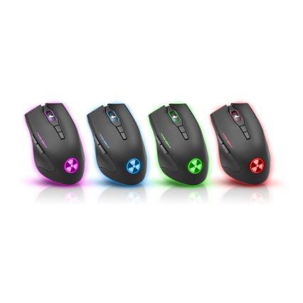 CONNECT IT CI-1128 - LED Žična gaming miška 1000/1200/1600/3200 DPI črna