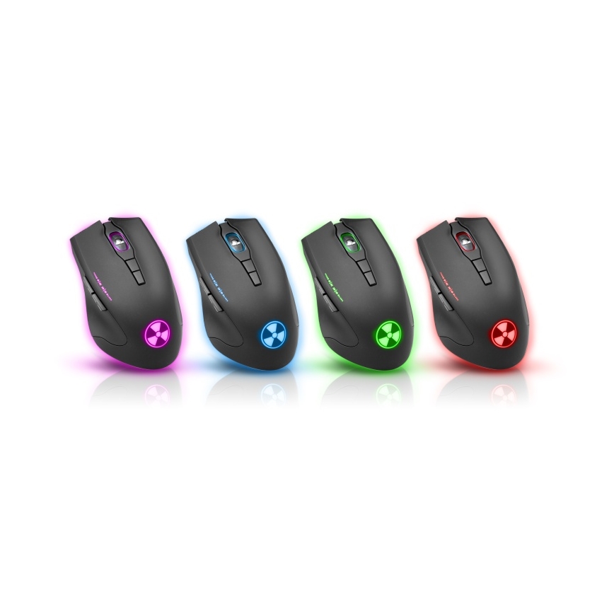 CONNECT IT CI-1128 - LED Žična gaming miška 1000/1200/1600/3200 DPI črna