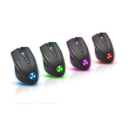 CONNECT IT CI-1128 - LED Žična gaming miška 1000/1200/1600/3200 DPI črna