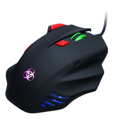 CONNECT IT CI-191 - LED Žična gaming miška 800/1600/2400/3200 DPI črna