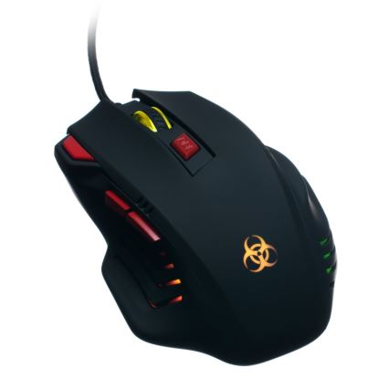 CONNECT IT CI-191 - LED Žična gaming miška 800/1600/2400/3200 DPI črna