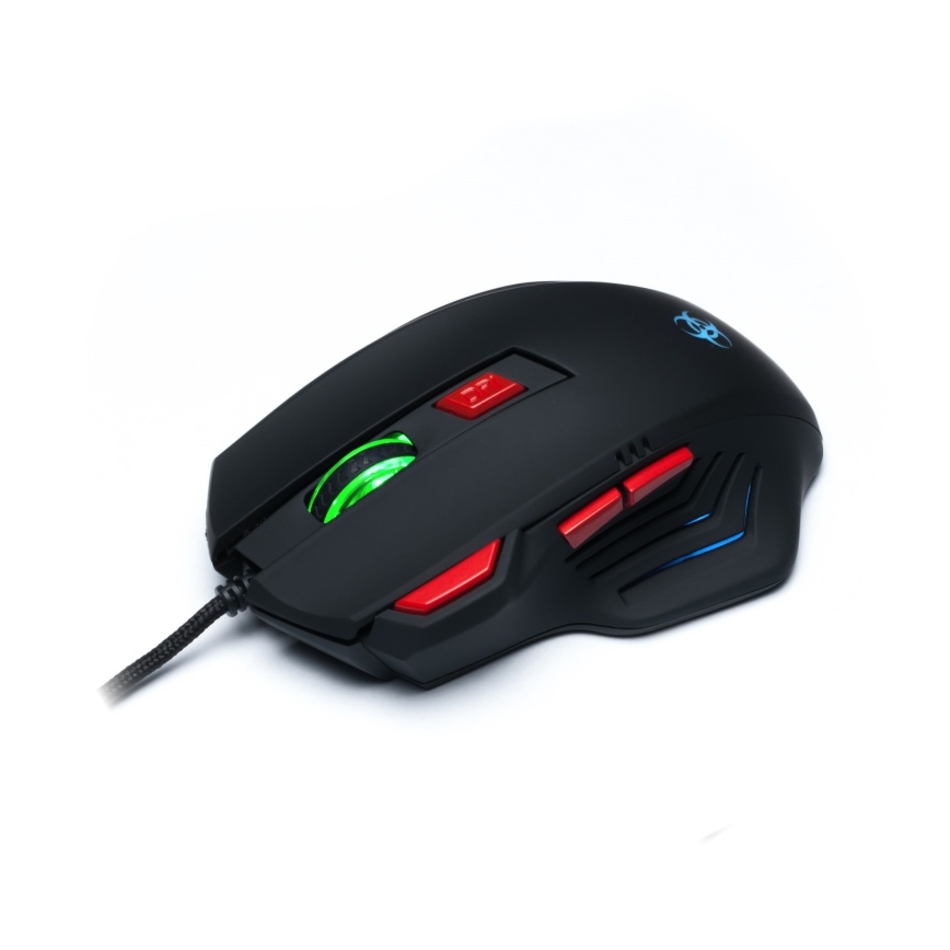 CONNECT IT CI-191 - LED Žična gaming miška 800/1600/2400/3200 DPI črna