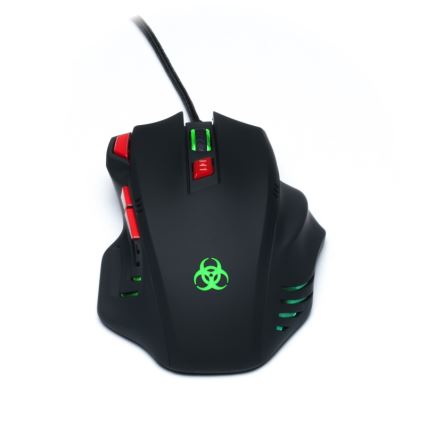 CONNECT IT CI-191 - LED Žična gaming miška 800/1600/2400/3200 DPI črna