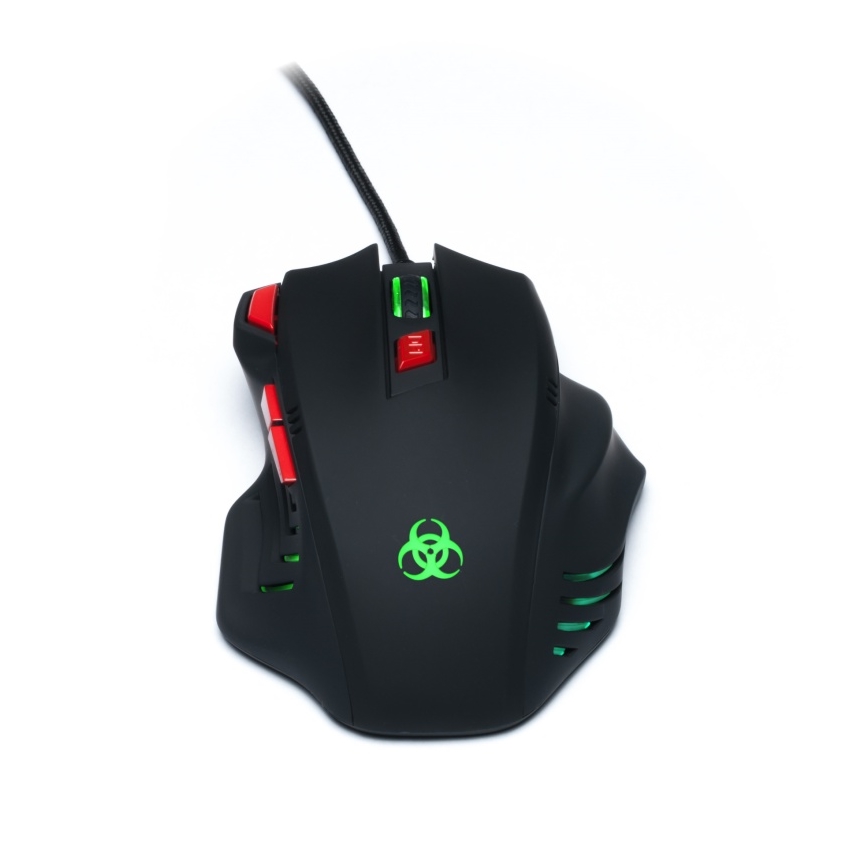 CONNECT IT CI-191 - LED Žična gaming miška 800/1600/2400/3200 DPI črna