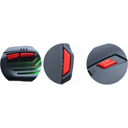 CONNECT IT CI-191 - LED Žična gaming miška 800/1600/2400/3200 DPI črna