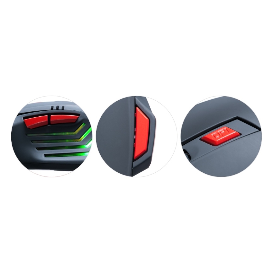 CONNECT IT CI-191 - LED Žična gaming miška 800/1600/2400/3200 DPI črna