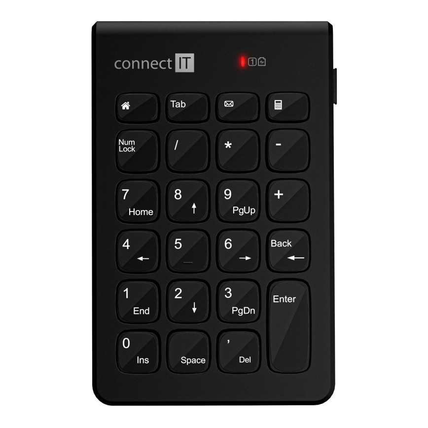 CONNECT IT CKB-0062-BK - Brezžična numerična tipkovnica 1xAAA črna